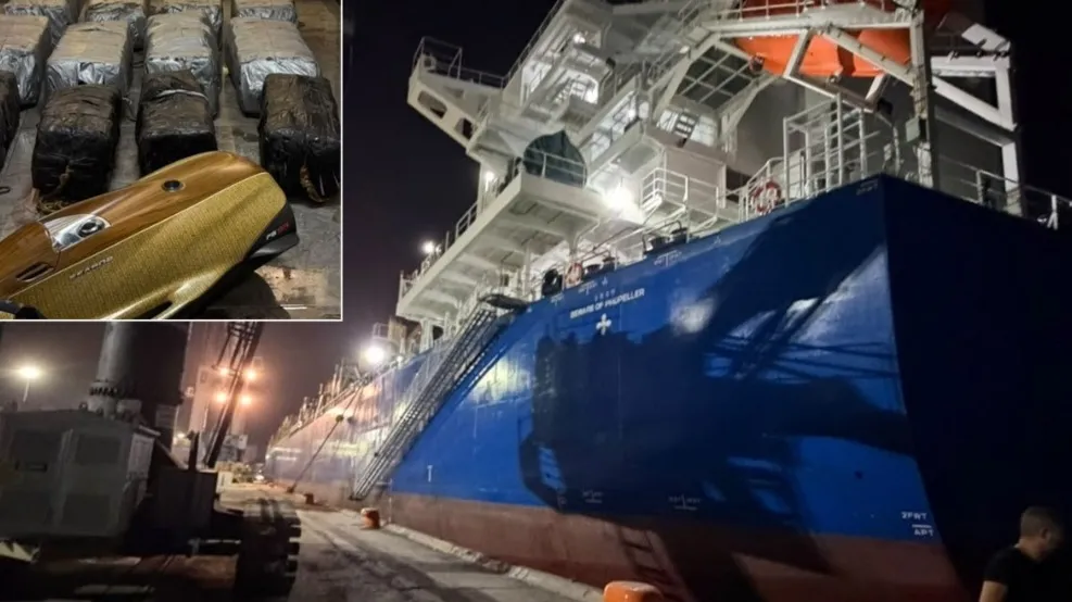 Brezilya’dan Mersin’e 350 kiloluk uyuşturucu sevkiyatı: Geminin altından çıktı, 9 kişi gözaltına alındı