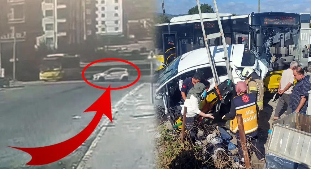 Sorumsuz sürücü dehşeti: Çarptığı otobüsteki biri bebek 4 kişi yaralandı